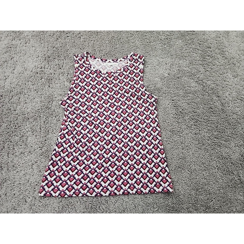 Sfera Basic Tank Top Womens S EUR Pink Geometric Modern Retro Casual